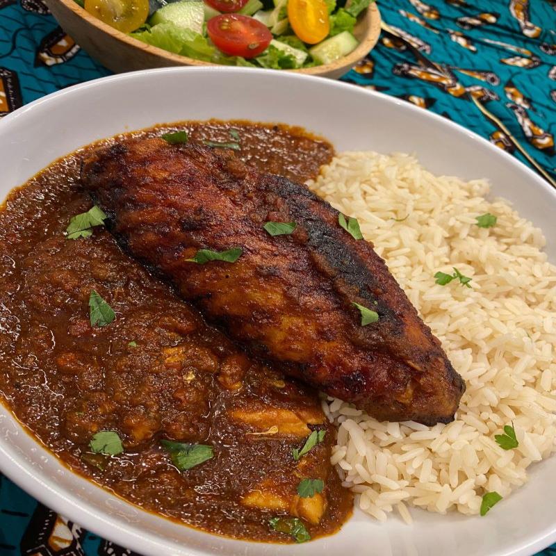 White Rice and stew, Turkey 